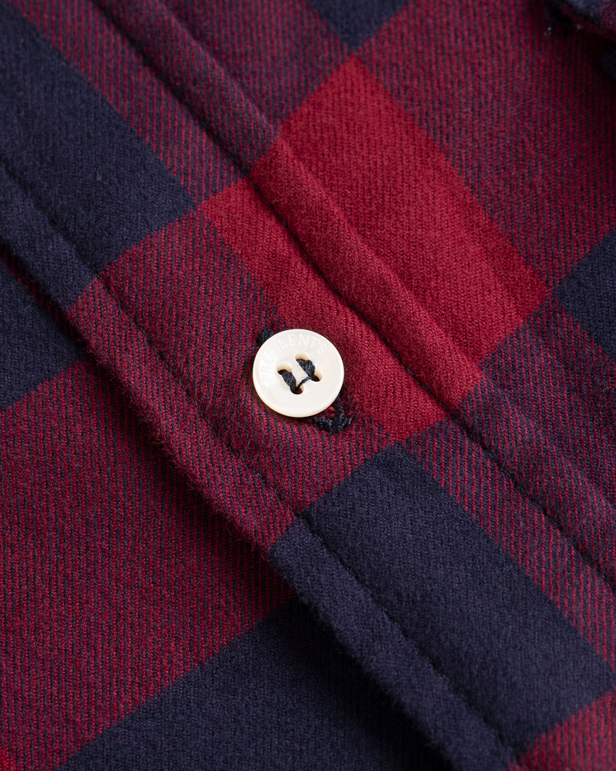 Homme | Chemises | President's | Vespa Soft Flannel Check Shirt Navy/Bordeaux
