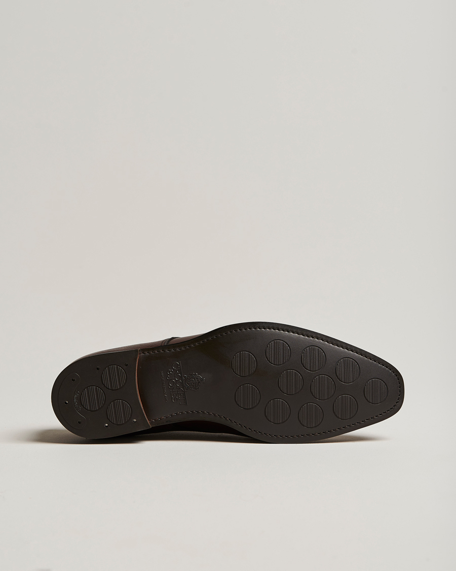 Homme | Chaussures À Boucles | Crockett & Jones | Lowndes Monkstrap City Sole Dark Brown Calf