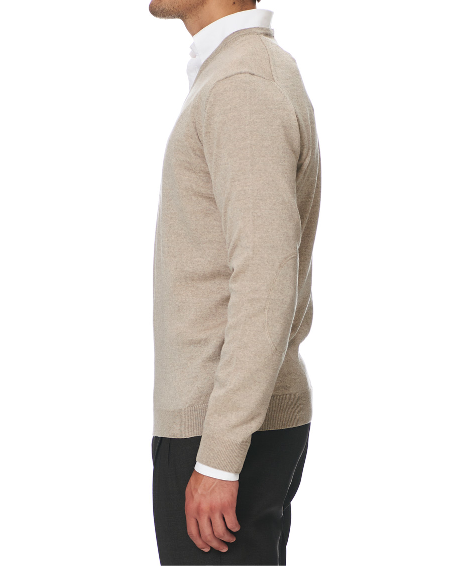 Homme | Pulls Et Tricots | Stenströms | Merino V- Neck Pullover Beige