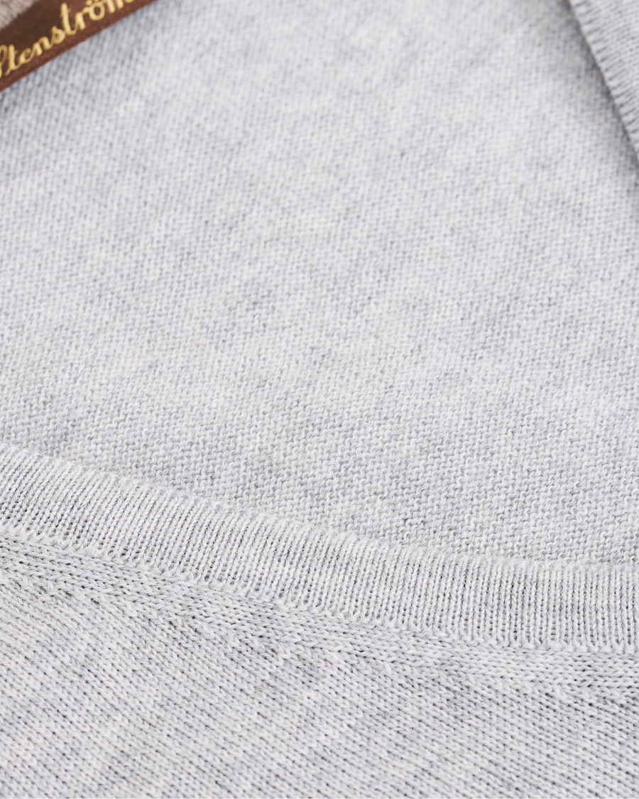 Homme | Pulls Et Tricots | Stenströms | Merino V- Neck Pullover Light Grey