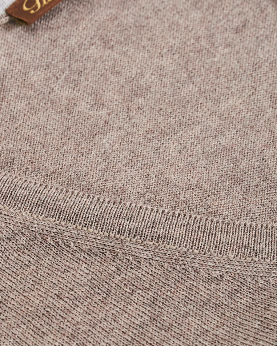 Homme | Pulls Et Tricots | Stenströms | Merino V- Neck Pullover Mud Brown