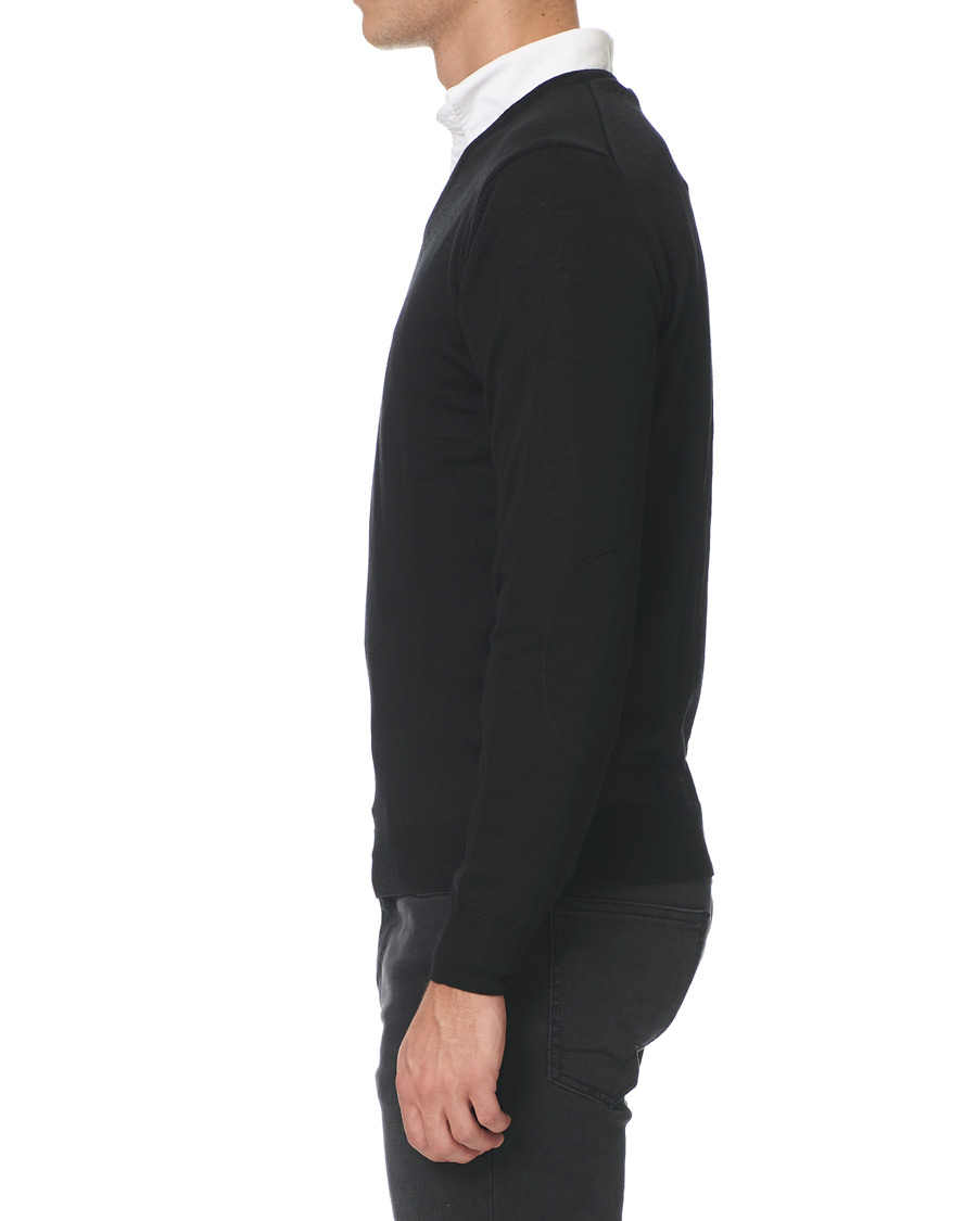Homme | Pulls Et Tricots | Stenströms | Merino V- Neck Pullover Black