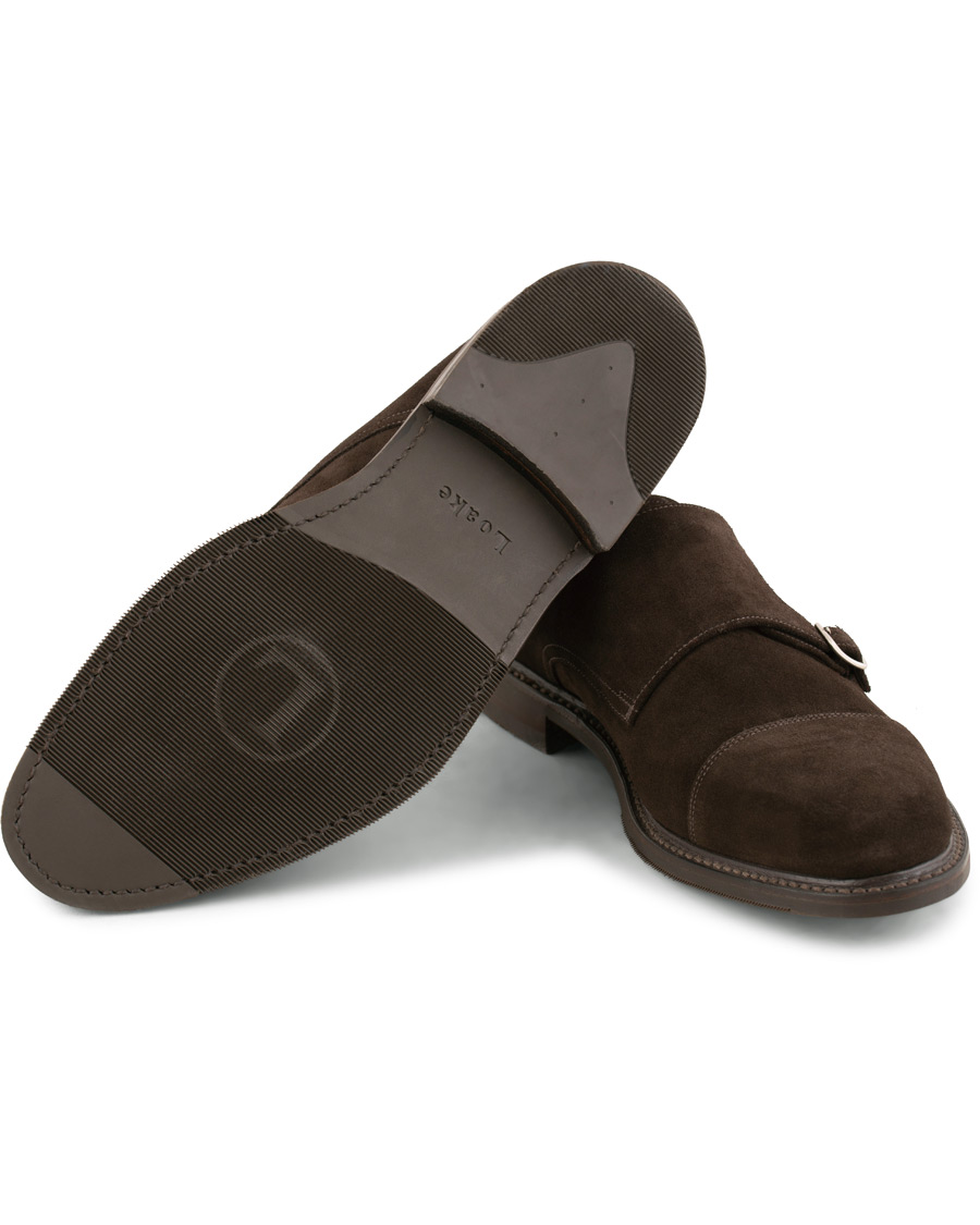 Homme | Loake 1880 Benedict Shadow Sole Monkstrap Dark Brown Suede | Loake 1880 | Benedict Shadow Sole Monkstrap Dark Brown Suede