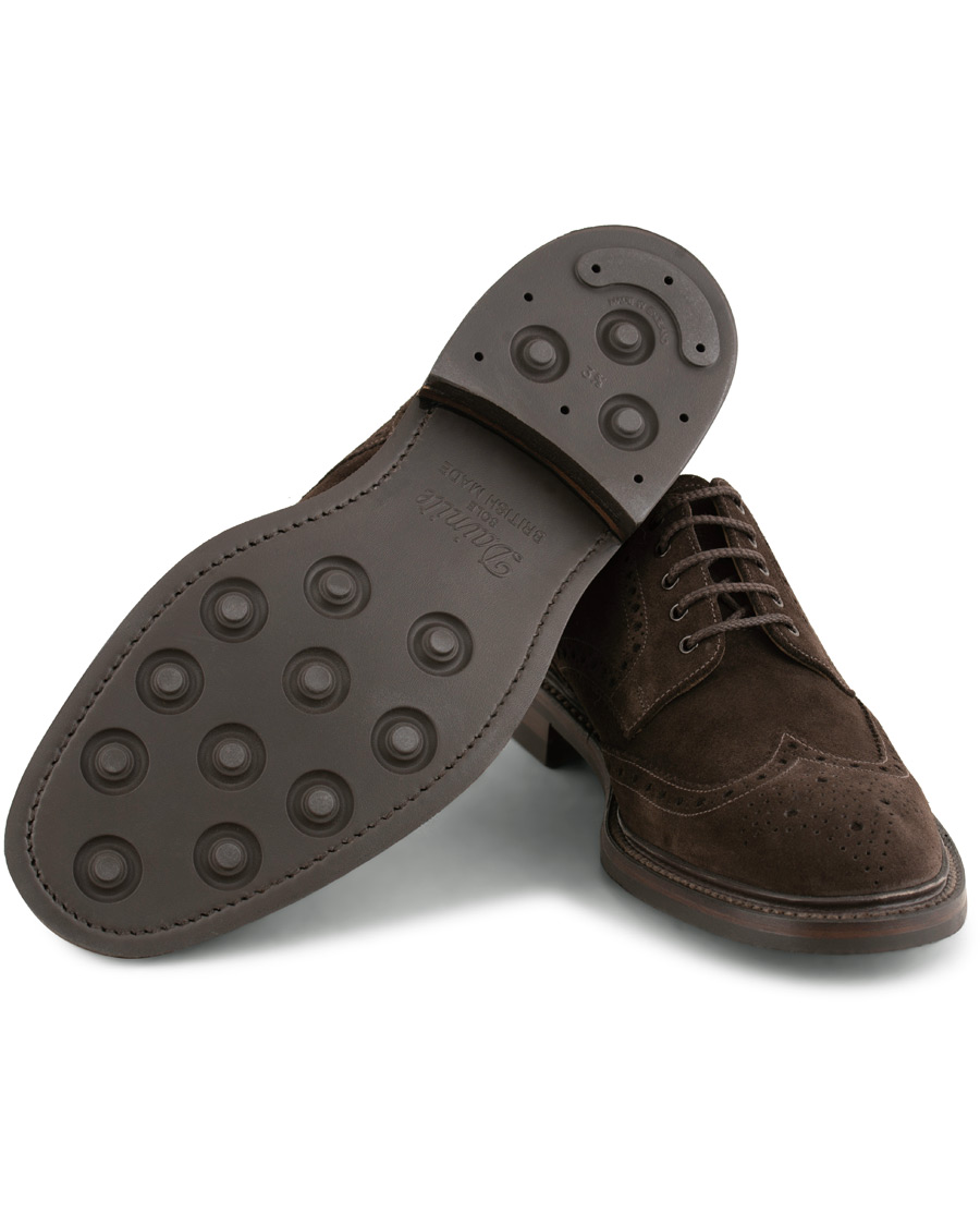 Heren | Loake 1880 Chester MTO Dainite Brogue Dark Brown Suede | Loake 1880 | Chester MTO Dainite Brogue Dark Brown Suede