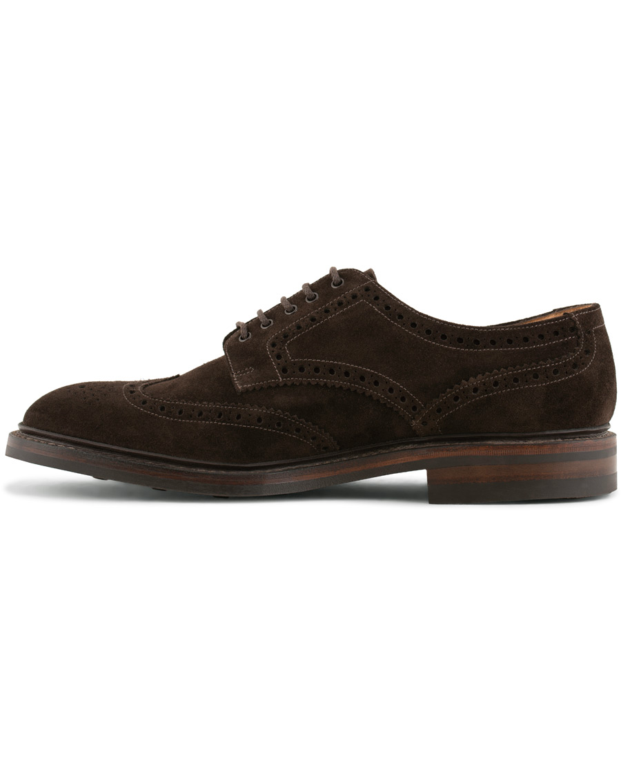 Heren | Loake 1880 Chester MTO Dainite Brogue Dark Brown Suede | Loake 1880 | Chester MTO Dainite Brogue Dark Brown Suede