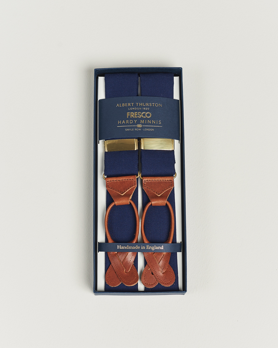 Homme | Albert Thurston Fresco Braces 38mm Royal Blue | Albert Thurston | Fresco Braces 38mm Royal Blue