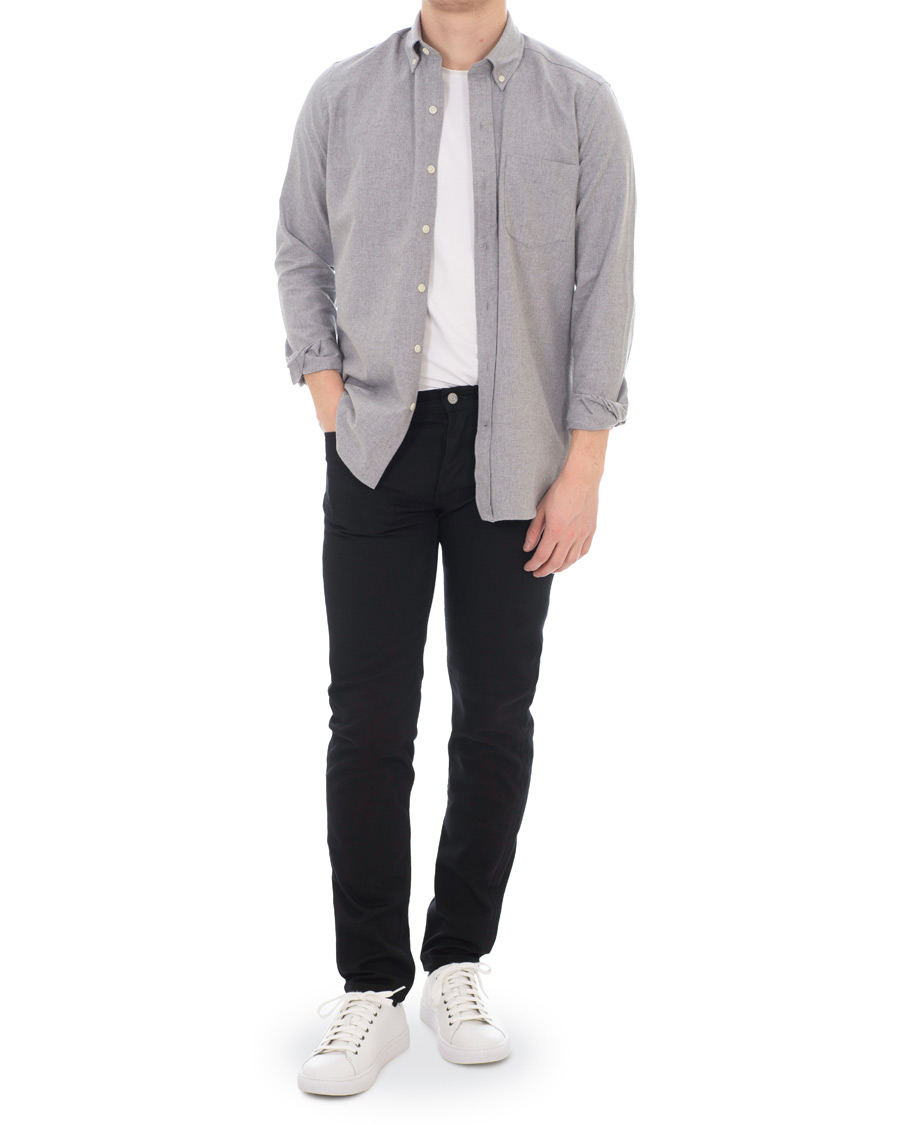 Homme | Chemises | A Day's March | Soft Flannel Shirt Grey Melange