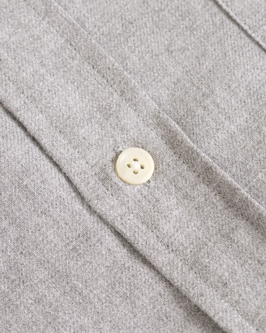 Homme | Chemises | A Day's March | Soft Flannel Shirt Grey Melange
