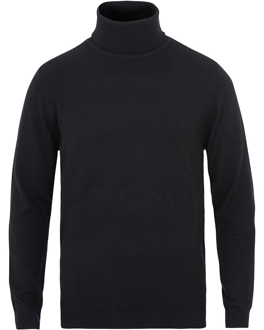 Heren | Truien | A Day's March | Merino Rollneck Navy