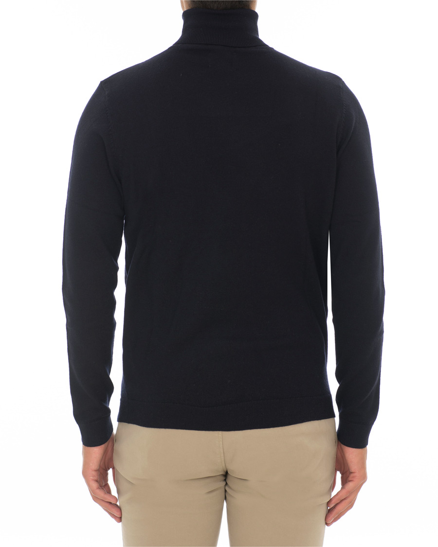 Heren | Truien | A Day's March | Merino Rollneck Navy