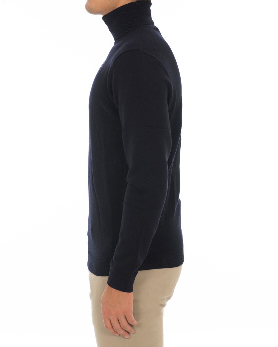 Heren | Truien | A Day's March | Merino Rollneck Navy