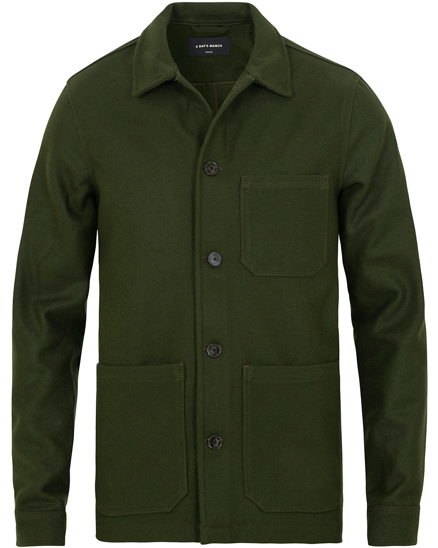 Homme | Manteaux Et Vestes | A Day's March | Original Overshirt Wool Jacket Army
