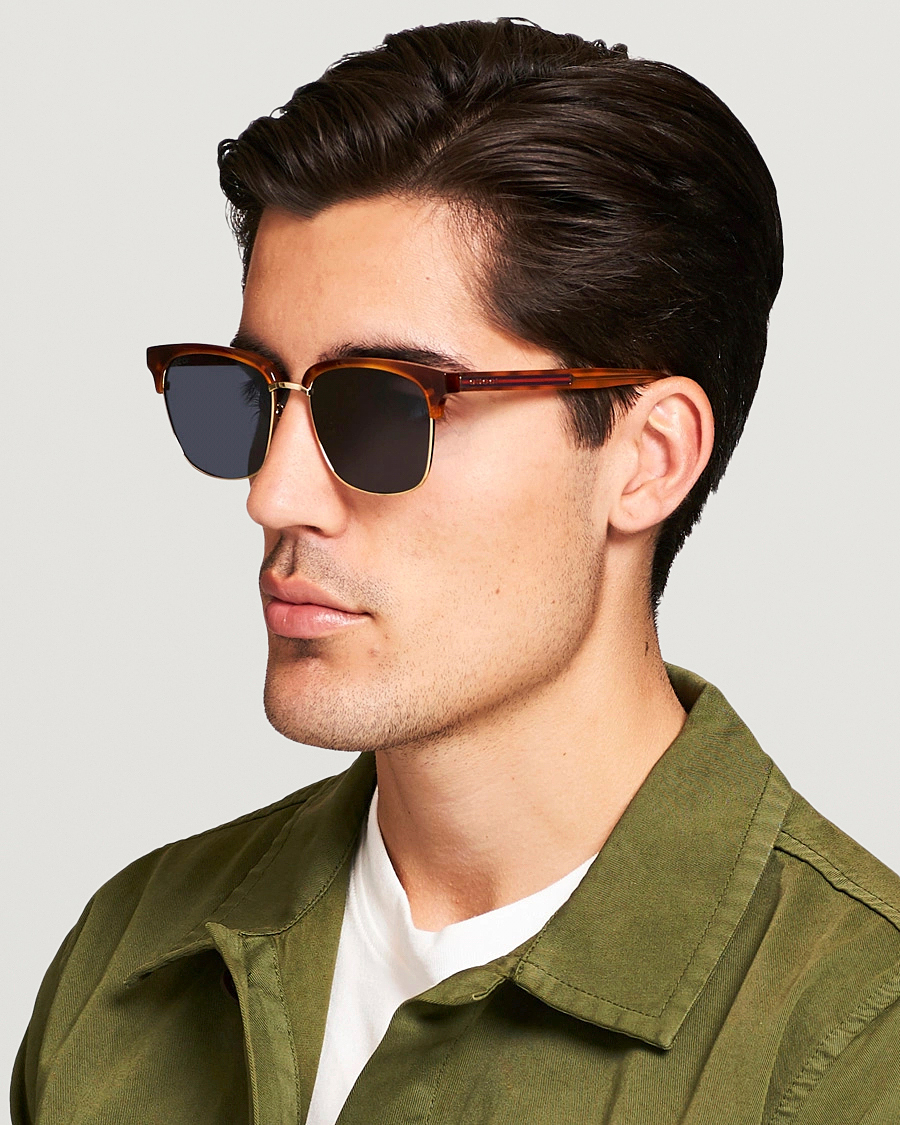 Heren | Gucci GG0382S Sunglasses Havana/Blue | Gucci | GG0382S Sunglasses Havana/Blue