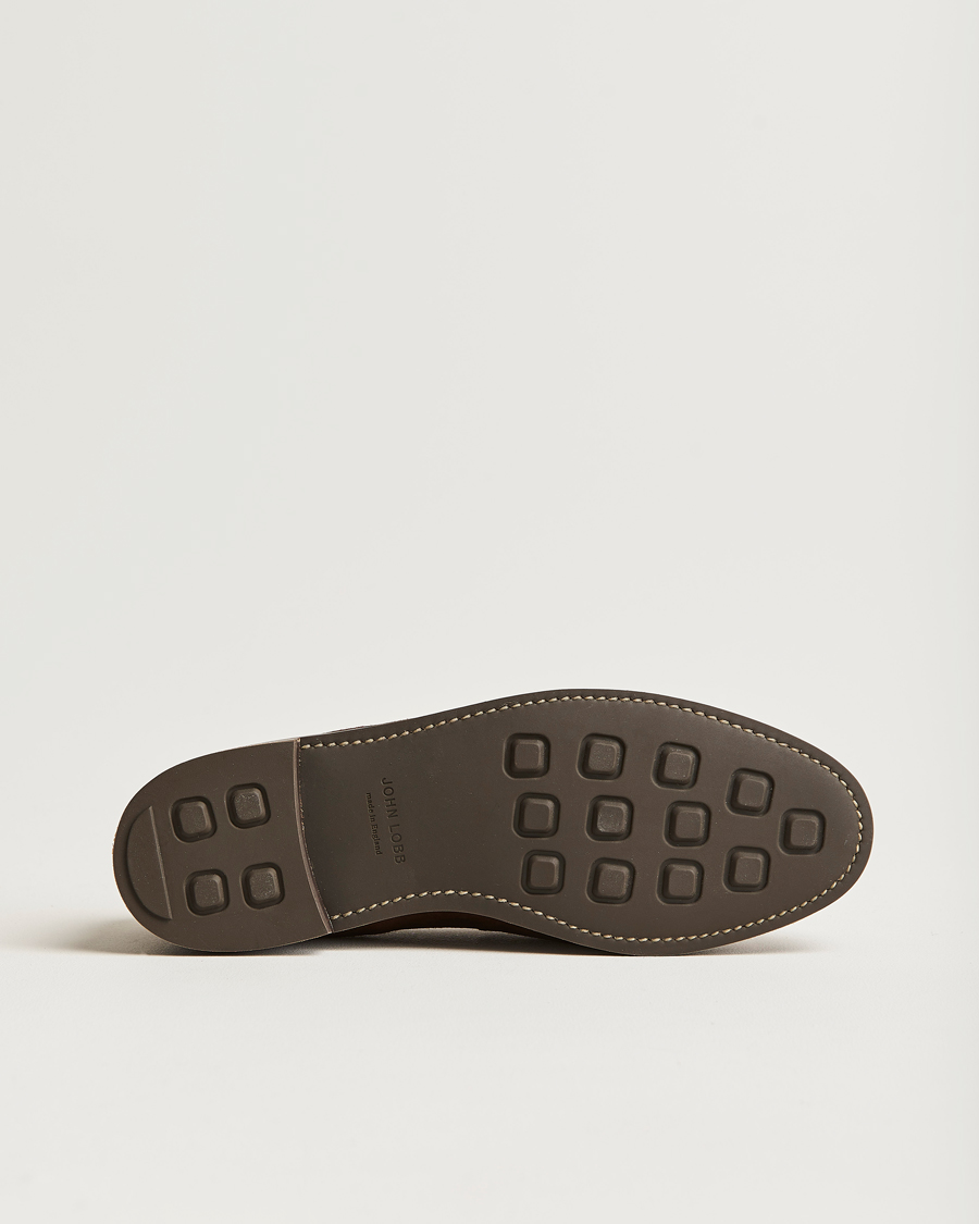 Homme | John Lobb Lopez Penny Loafer Dark Brown Suede | John Lobb | Lopez Penny Loafer Dark Brown Suede