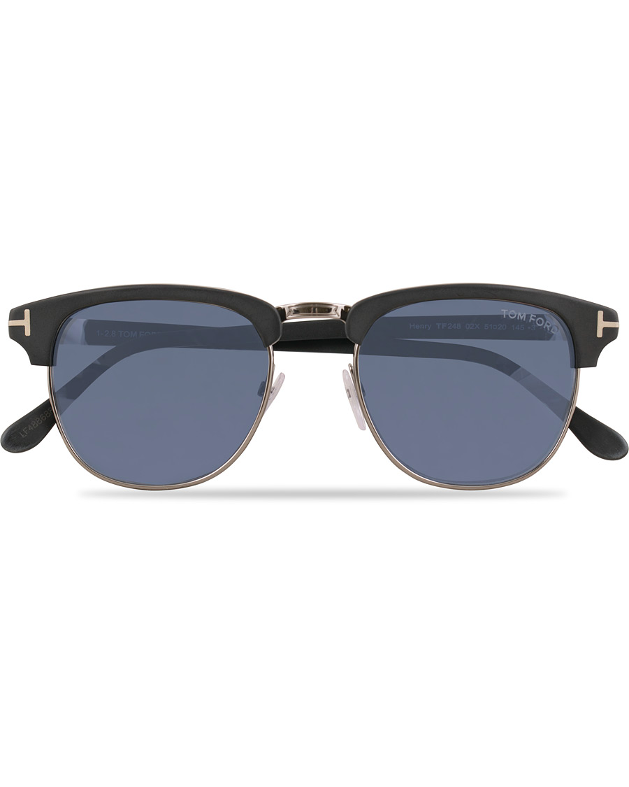 Homme | Lunettes De Soleil | Tom Ford | Henry FT0248 Sunglasses Matte Black/Blue