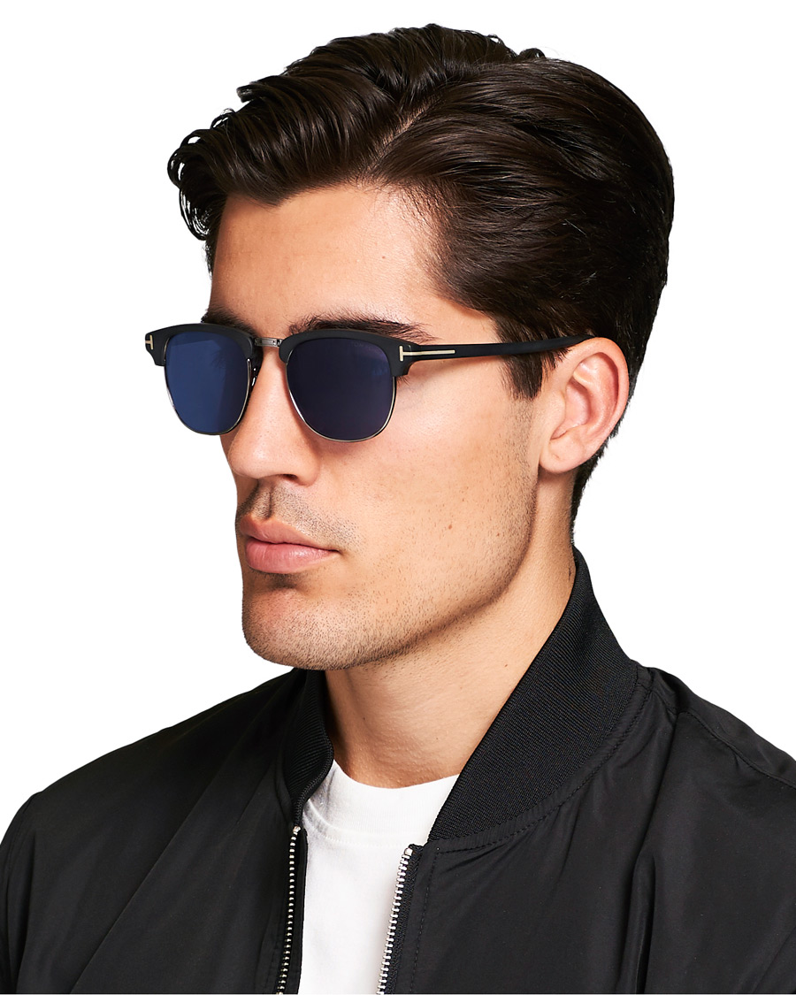 Homme | Lunettes De Soleil | Tom Ford | Henry FT0248 Sunglasses Matte Black/Blue