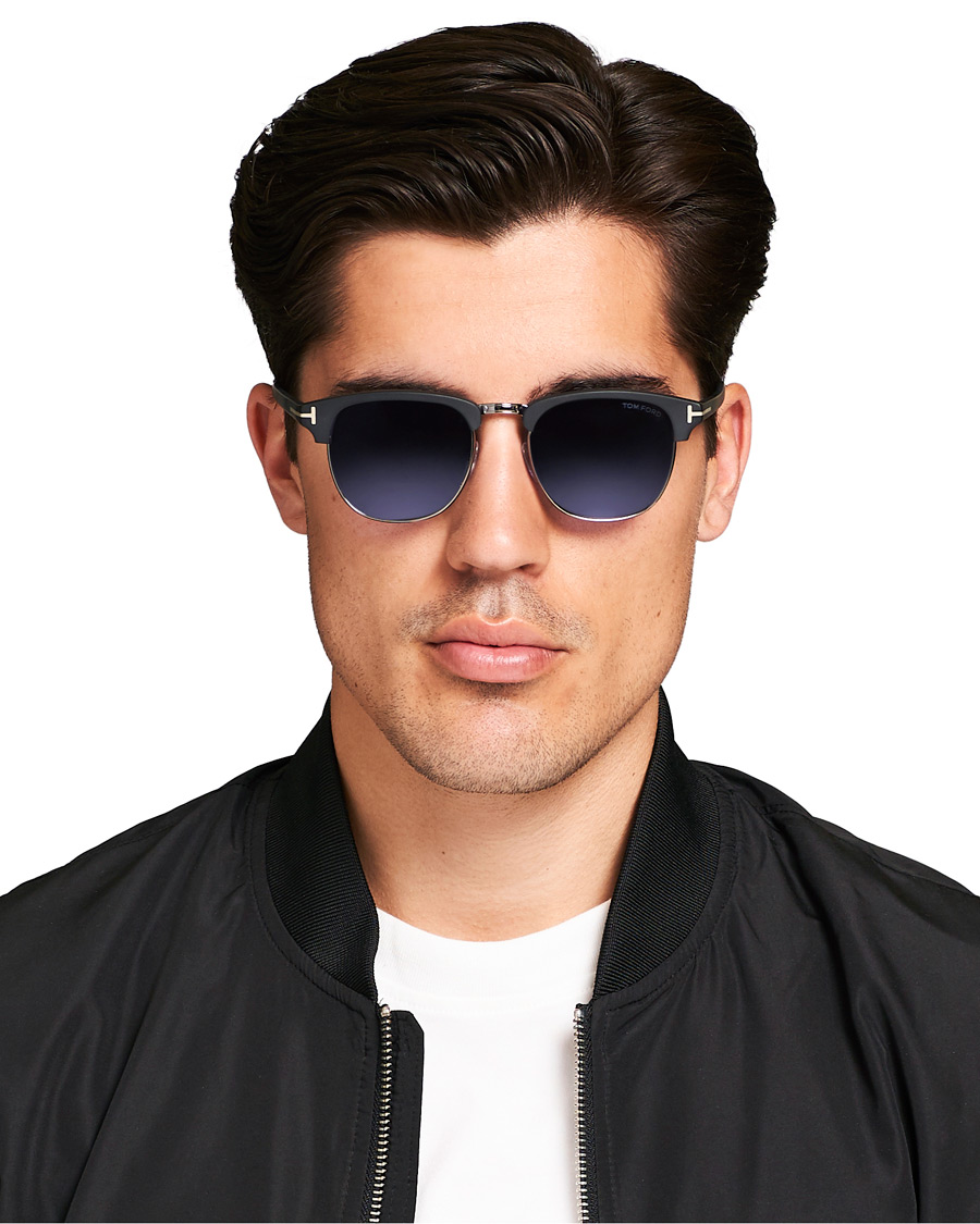 Homme | Lunettes De Soleil | Tom Ford | Henry FT0248 Sunglasses Matte Black/Blue