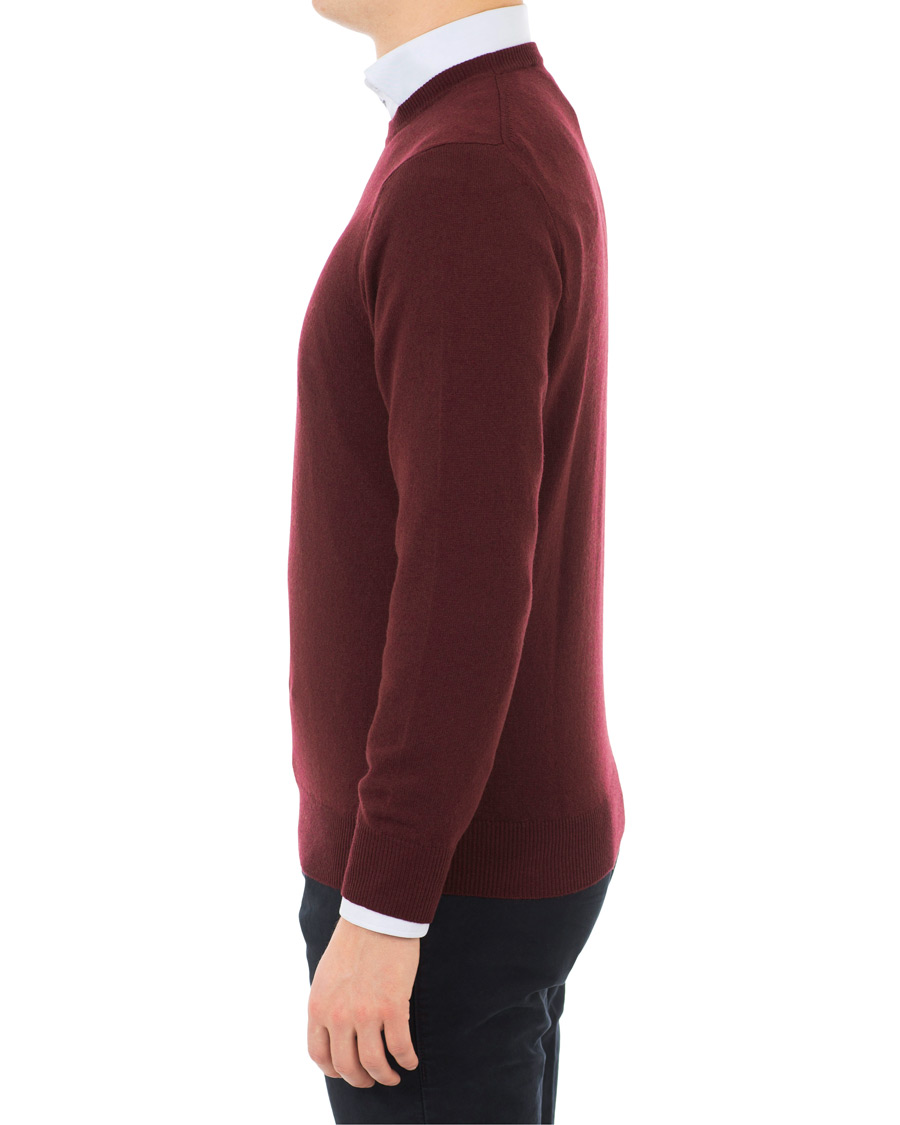 Heren | Truien | Piacenza Cashmere | Cashmere Crew Neck Sweater Burgundy