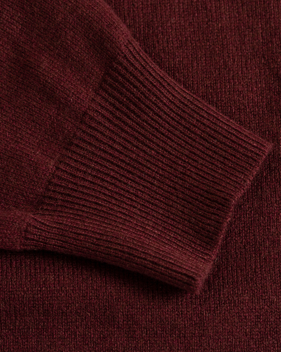 Heren | Truien | Piacenza Cashmere | Cashmere Crew Neck Sweater Burgundy