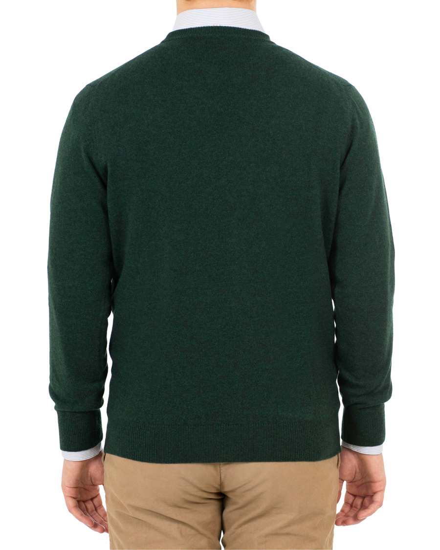 Heren | Truien | Piacenza Cashmere | Cashmere Crew Neck Sweater Racing Green
