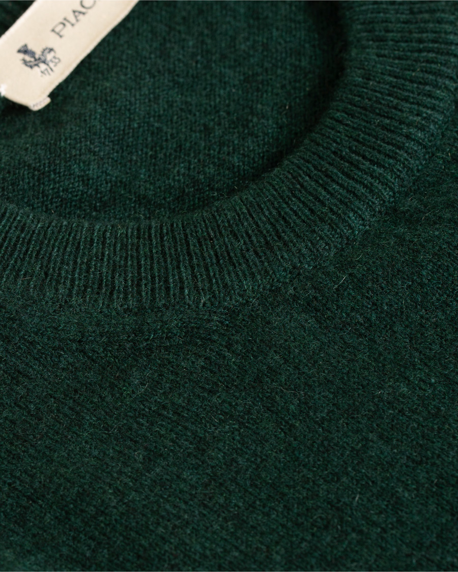 Heren | Truien | Piacenza Cashmere | Cashmere Crew Neck Sweater Racing Green