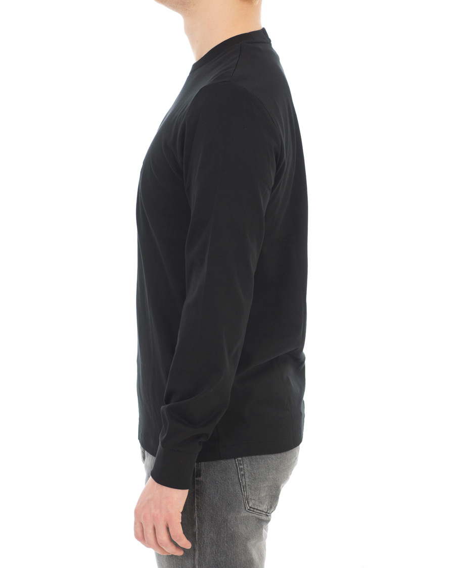 Homme | T-shirts | Fred Perry | Logo Long Sleeve Tee Black
