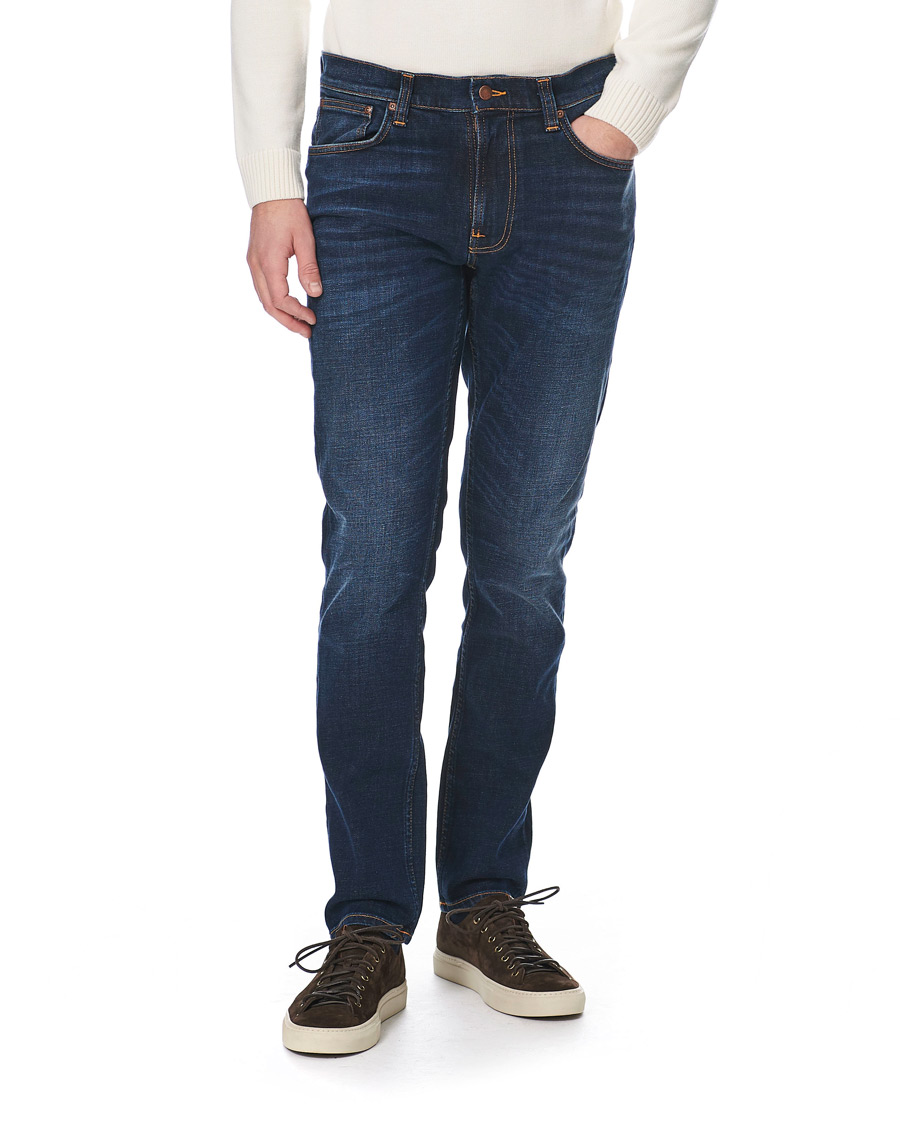 Homme | Jeans | Nudie Jeans | Lean Dean Organic Jeans Dark Deep Worn