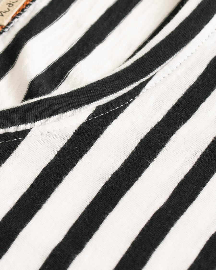 Homme | T-shirts | Nudie Jeans | Orvar Stripe Crew Neck Off White