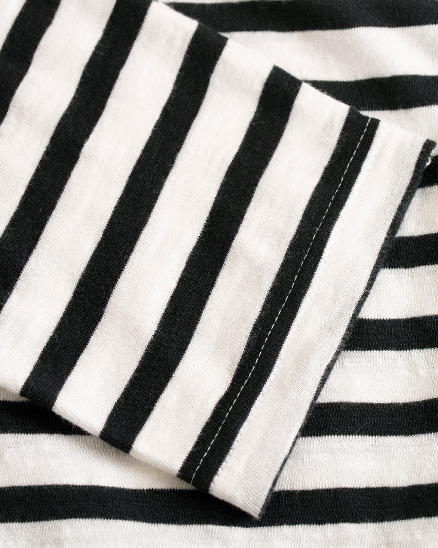 Homme | T-shirts | Nudie Jeans | Orvar Stripe Crew Neck Off White