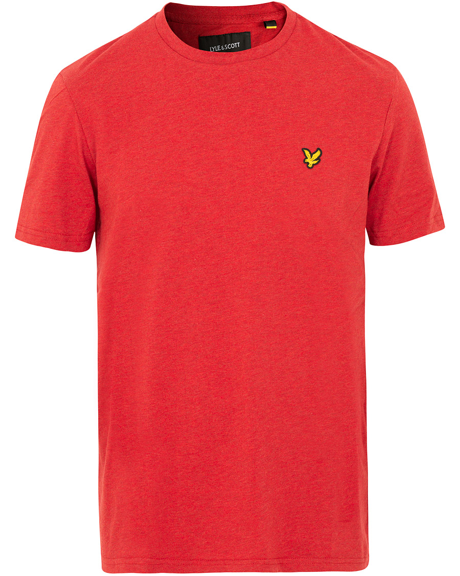 Homme | T-shirts | Lyle & Scott | Garment Dyed T-Shirt Dark Red Marl