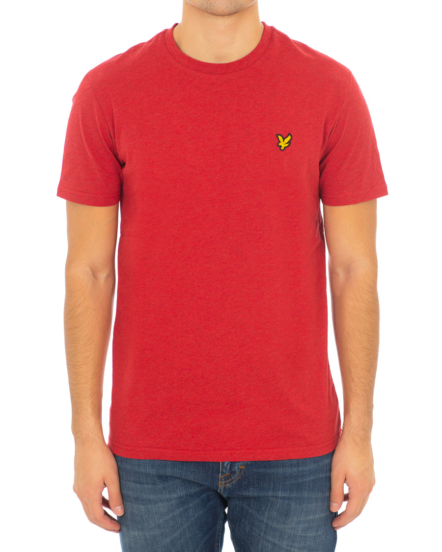 Homme | T-shirts | Lyle & Scott | Garment Dyed T-Shirt Dark Red Marl