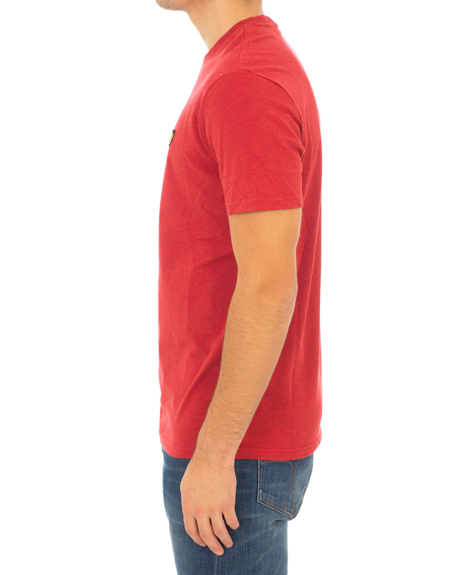 Homme | T-shirts | Lyle & Scott | Garment Dyed T-Shirt Dark Red Marl