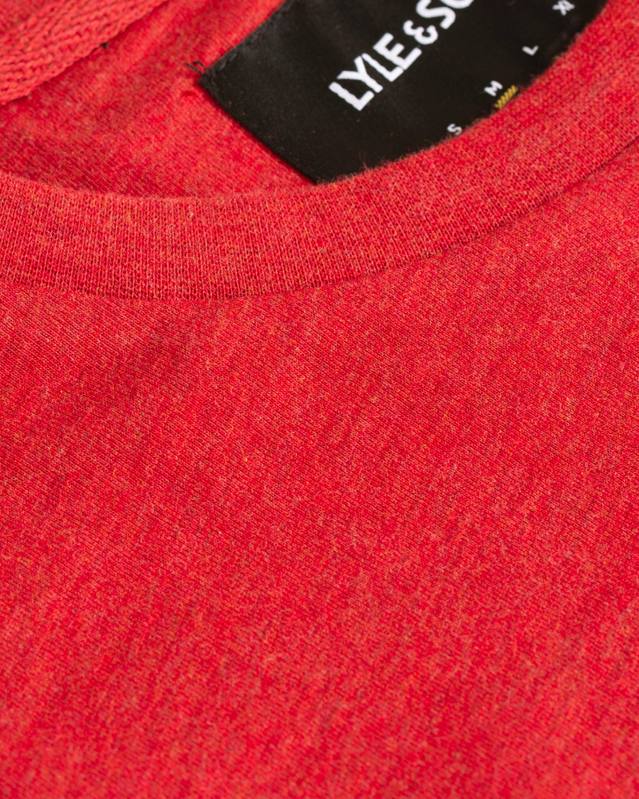 Homme | T-shirts | Lyle & Scott | Garment Dyed T-Shirt Dark Red Marl