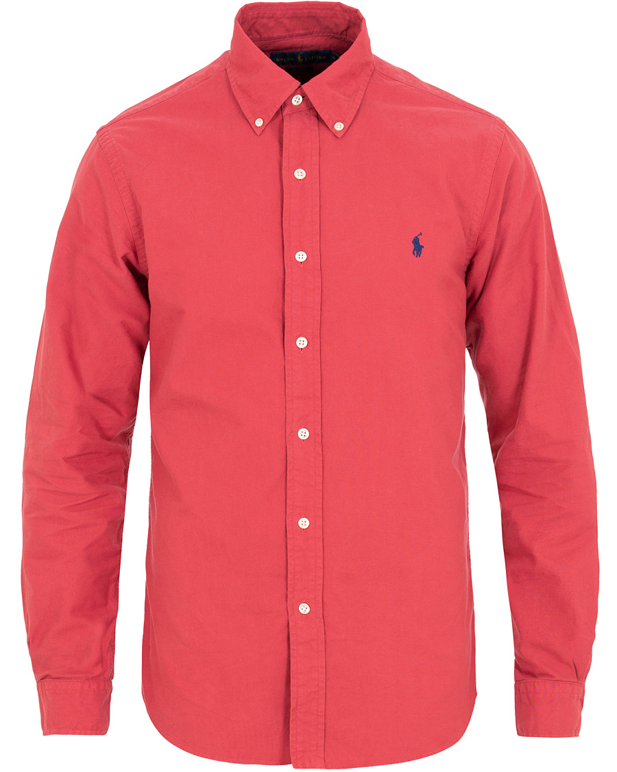 Homme | Chemises | Polo Ralph Lauren | Slim Fit Garment Dyed Oxford Shirt Chilli Pepper