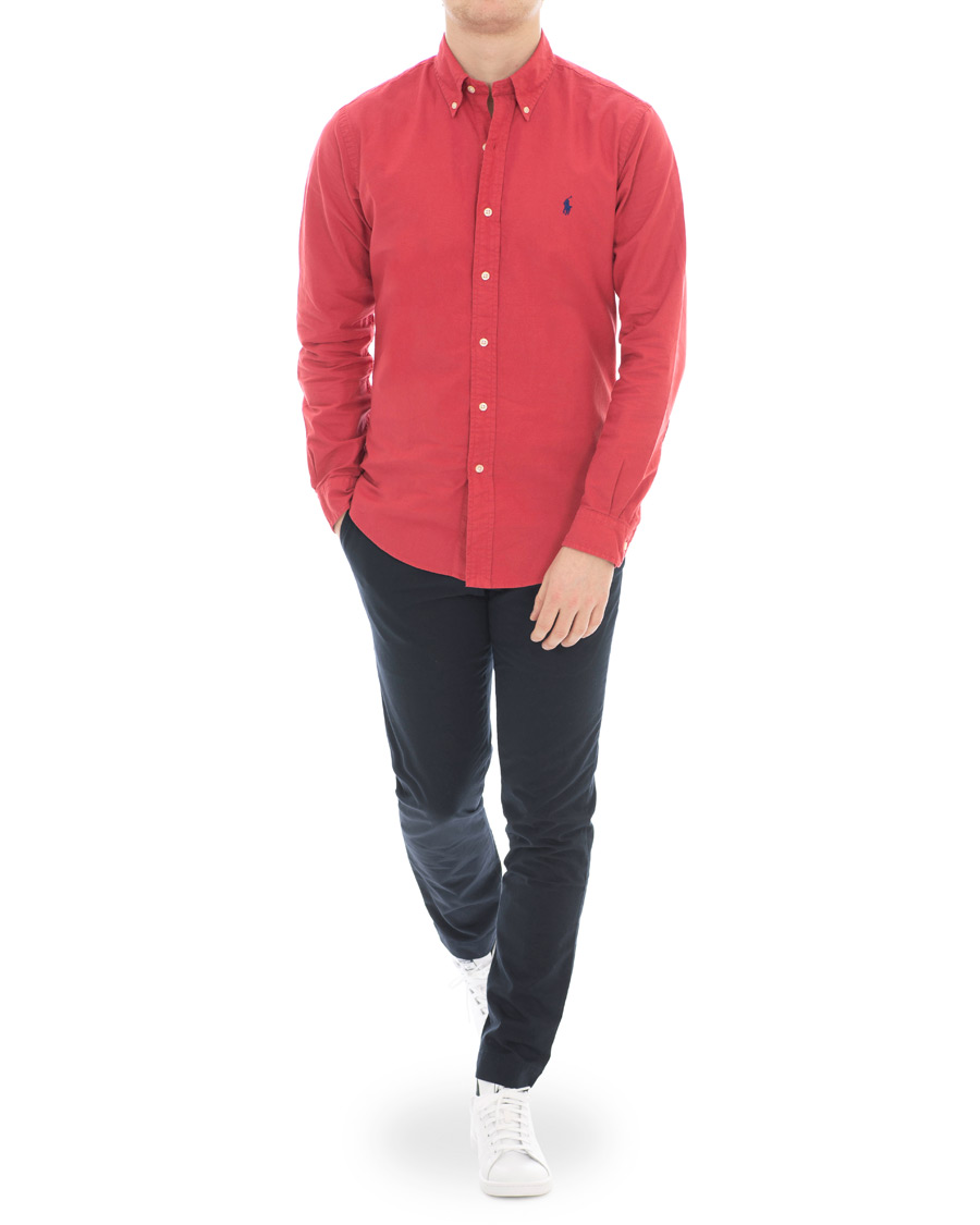 Homme | Chemises | Polo Ralph Lauren | Slim Fit Garment Dyed Oxford Shirt Chilli Pepper