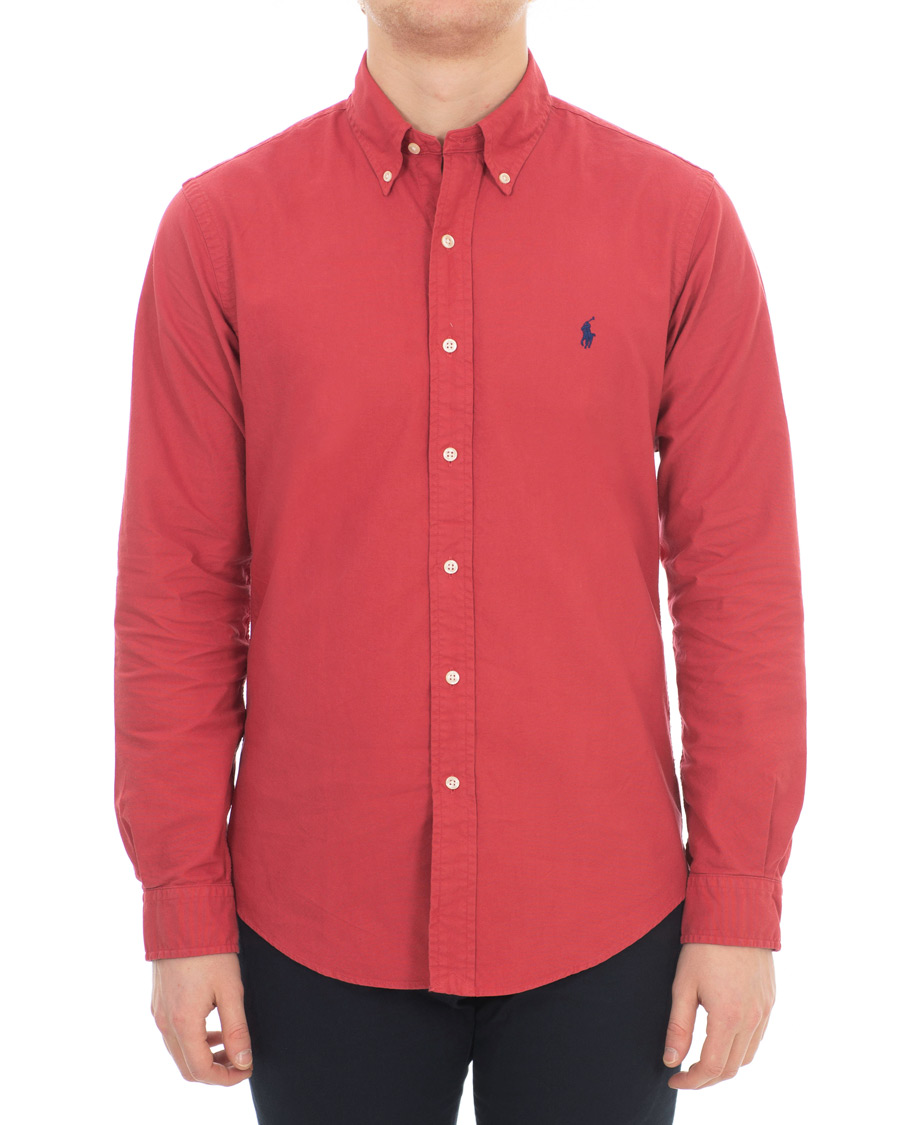 Homme | Chemises | Polo Ralph Lauren | Slim Fit Garment Dyed Oxford Shirt Chilli Pepper