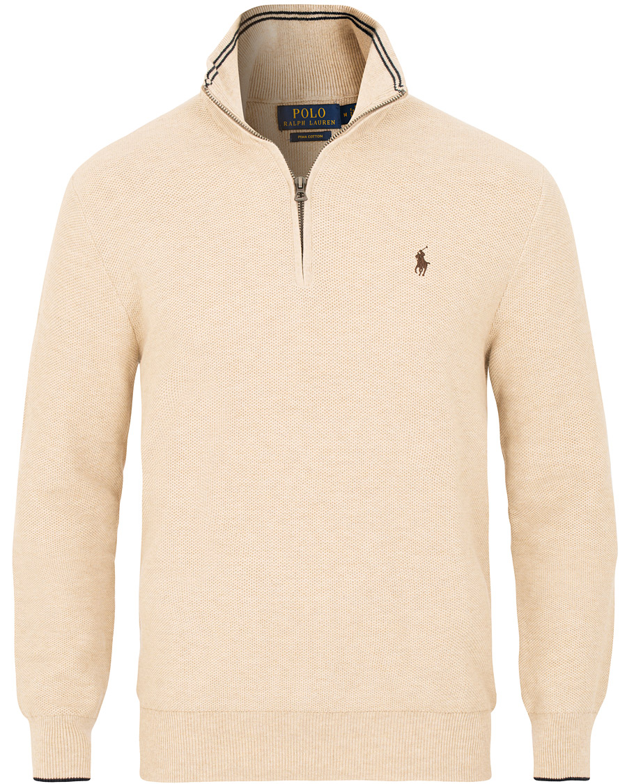 Heren | Truien | Polo Ralph Lauren | Texture Half Zip Oatmeal Heather