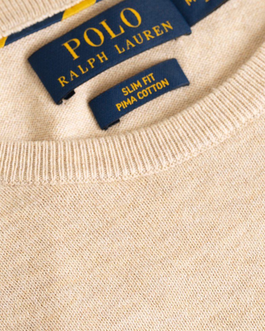 Heren | Truien | Polo Ralph Lauren | Pima Cotton Crew Neck Pullover Sand Heather