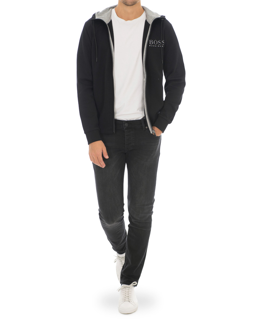 Homme | Pulls Et Tricots | BOSS GREEN | Boss Athleisure Saggy Full Zip Hoodie Black