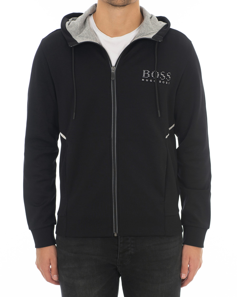 Homme | Pulls Et Tricots | BOSS GREEN | Boss Athleisure Saggy Full Zip Hoodie Black