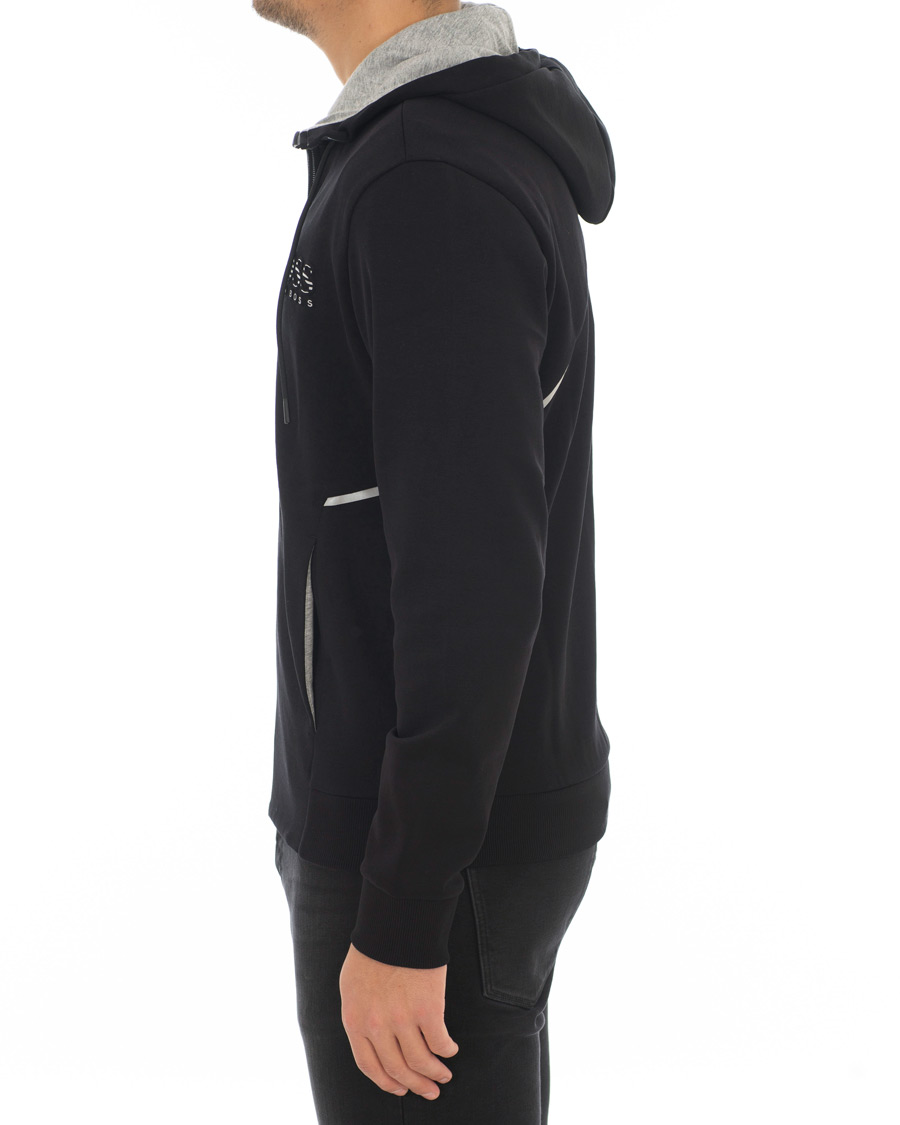 Homme | Pulls Et Tricots | BOSS GREEN | Boss Athleisure Saggy Full Zip Hoodie Black