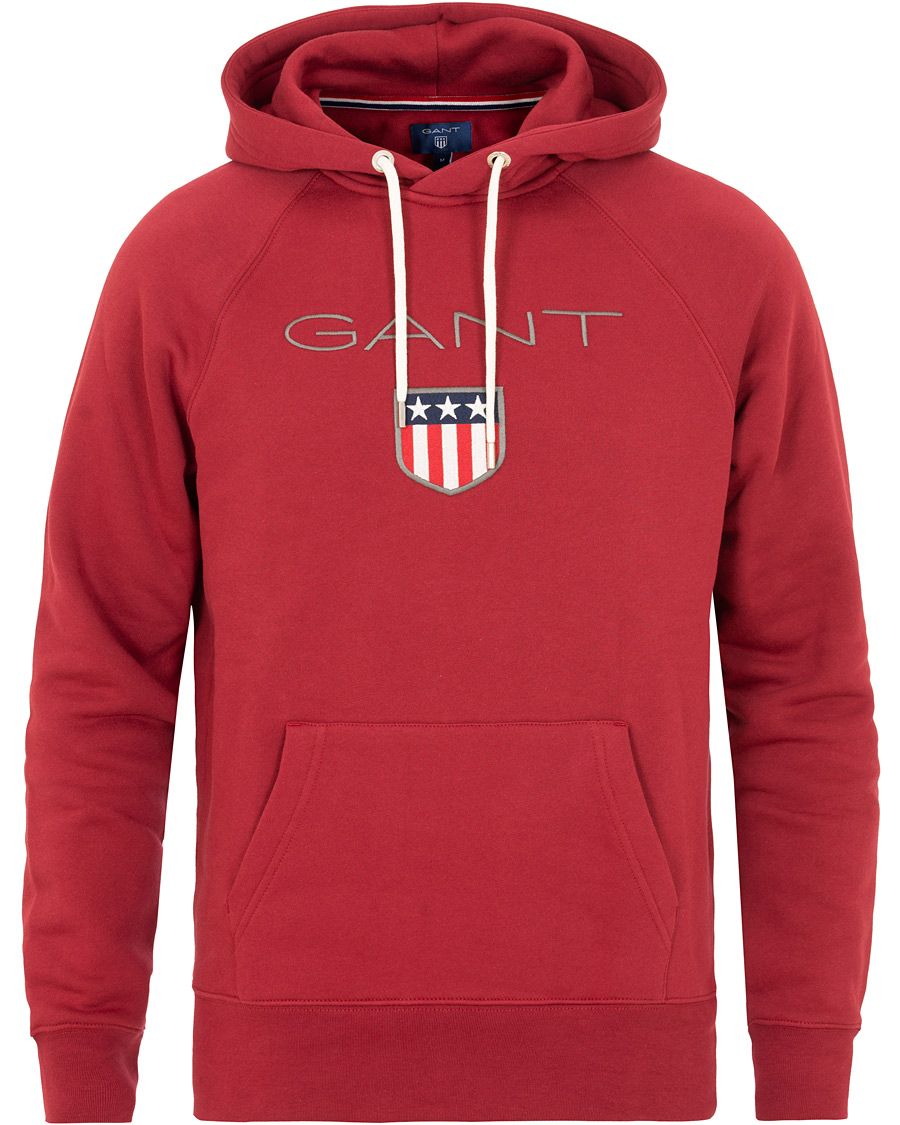 Homme | Pulls Et Tricots | GANT | Shield Hoodie Mahogany Red