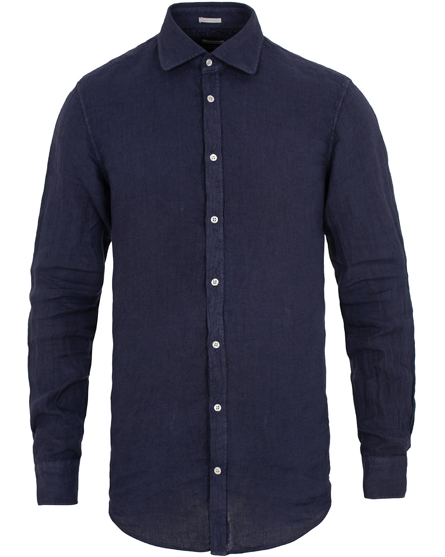 Homme | Chemises | Massimo Alba | Canary Linen Shirt Washed Navy