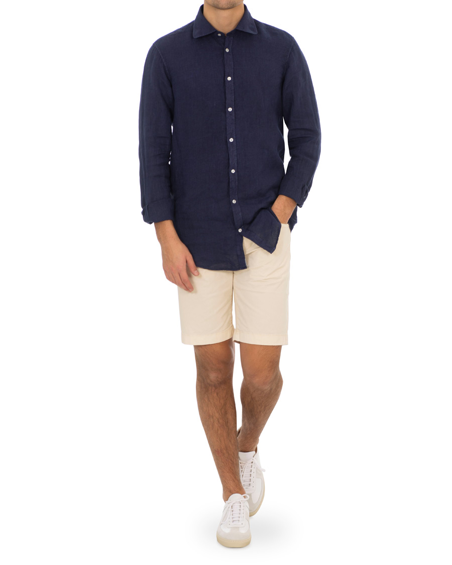 Homme | Chemises | Massimo Alba | Canary Linen Shirt Washed Navy
