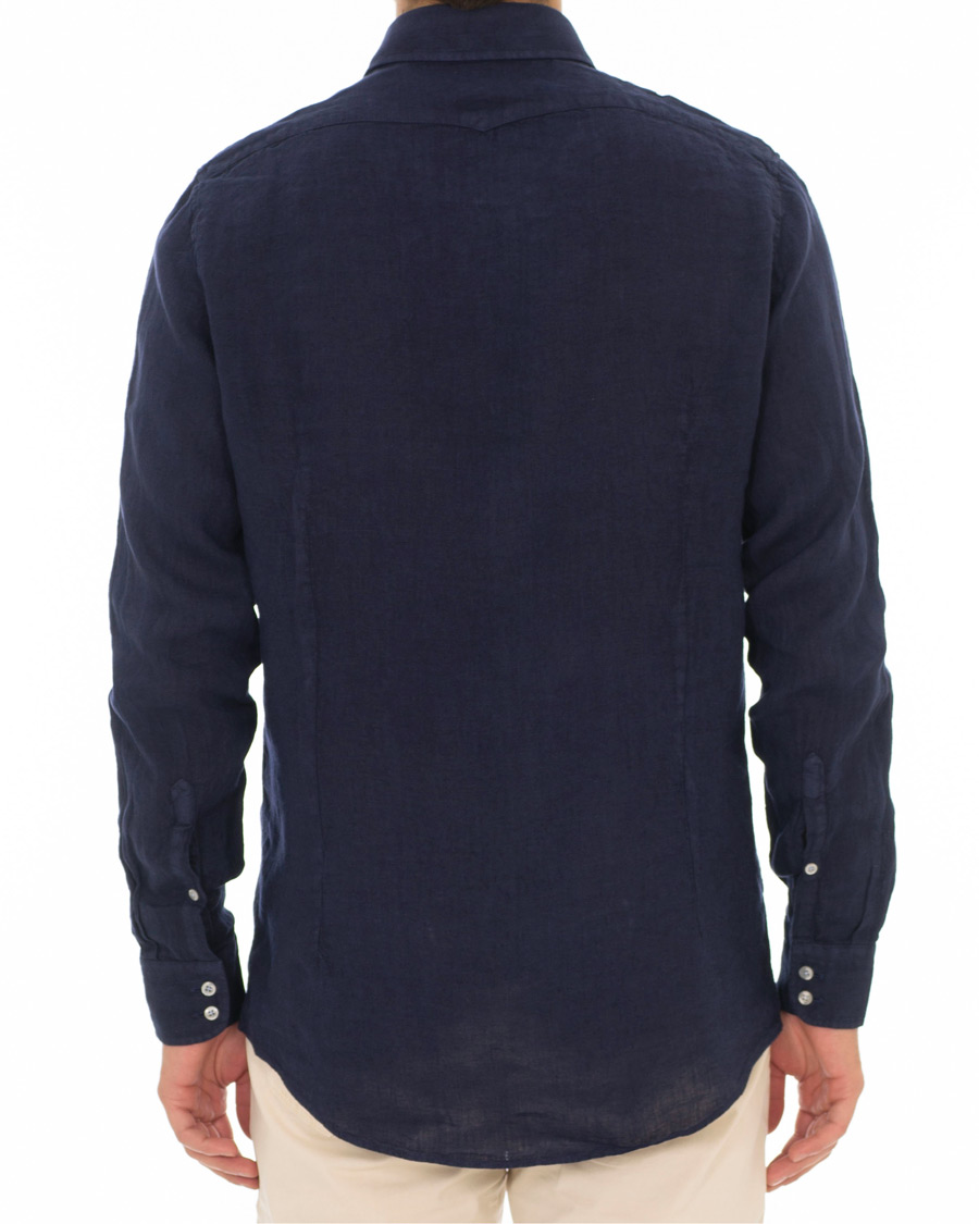 Homme | Chemises | Massimo Alba | Canary Linen Shirt Washed Navy