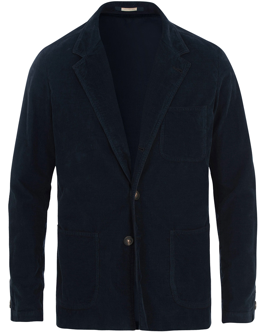 Homme | Blazers | Massimo Alba | Baglietto Light Baby Corduroy Jacket Navy Blue