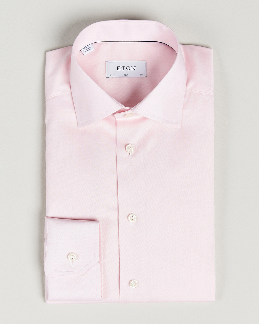 Heren | Overhemden | Eton | Slim Fit Signature Twill Shirt Pink