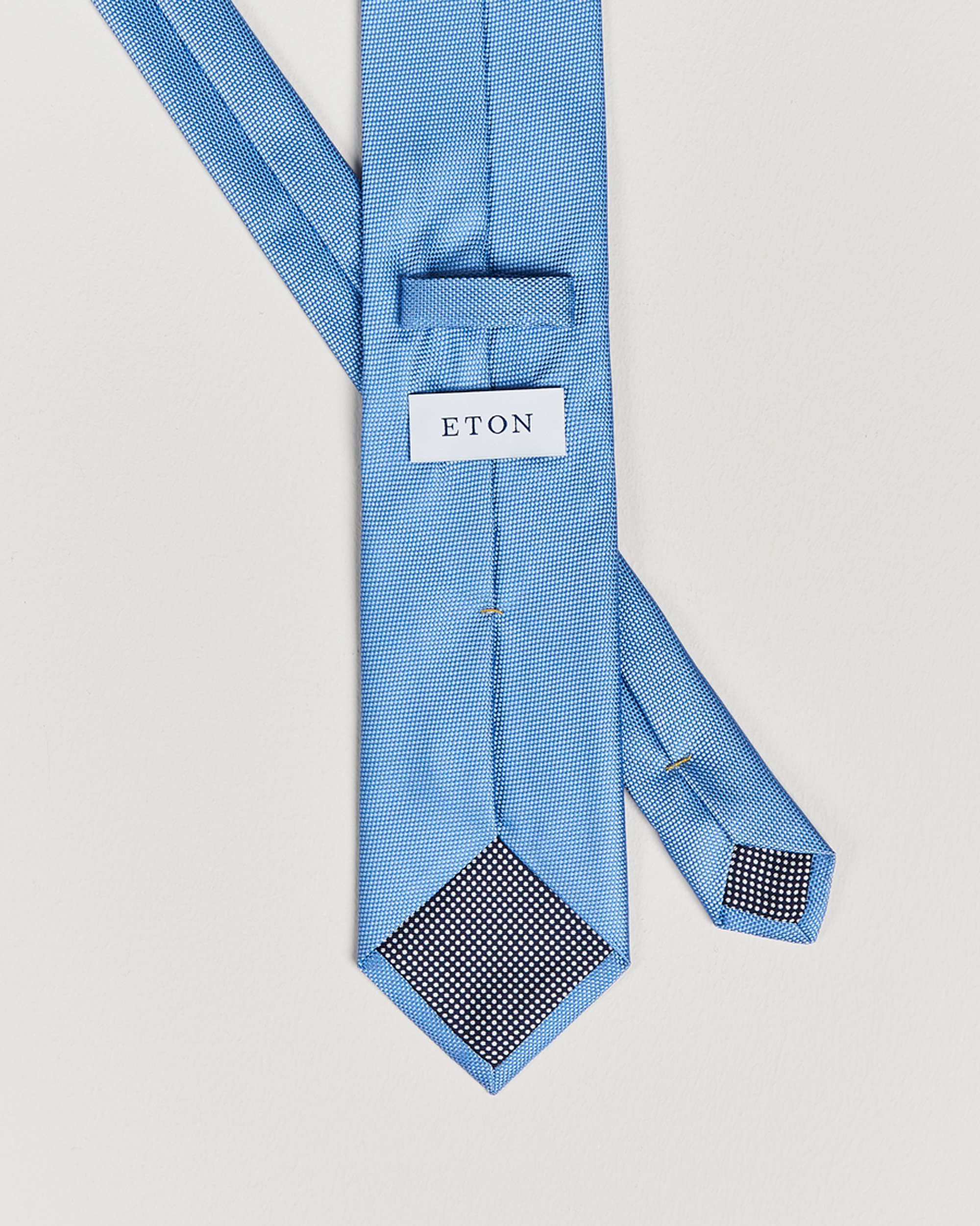 Homme | Cravates | Eton | Silk Basket Weave Tie Light Blue