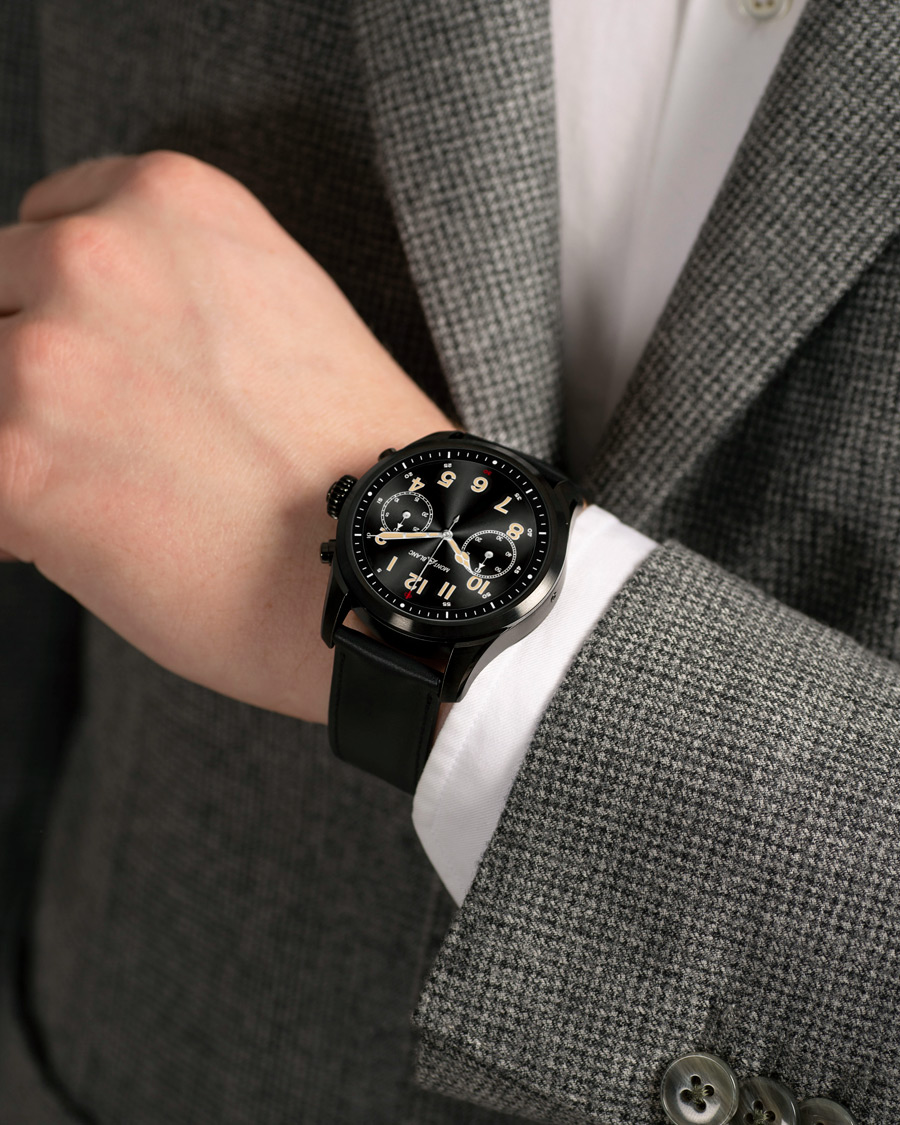 Heren | Montblanc Summit2 42mm Smartwatch Steel Black DLC / Black Calf | Montblanc | Summit2 42mm Smartwatch Steel Black DLC / Black Calf