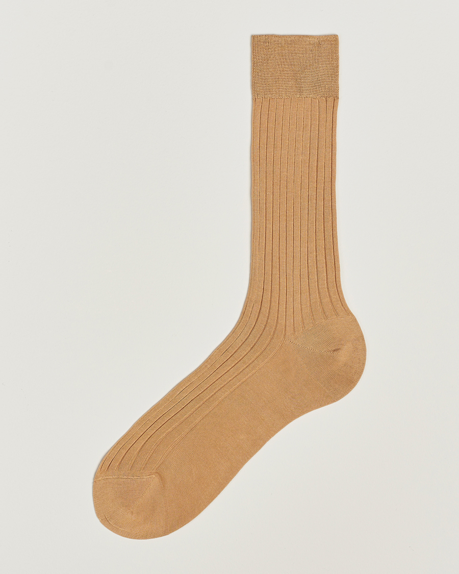 Heren | Ondergoed | Bresciani | Cotton Ribbed Short Socks Light Khaki